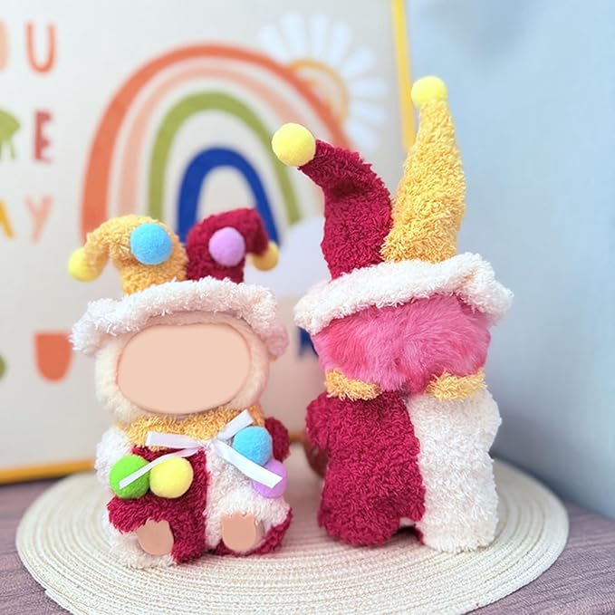 17CM Doll Clothes Set Colourful Hat + Jumpsuit, Fashion Cute Dress-Up Clothes for Doll Accessories Outfit(No Doll Included)(LBB Clothes 6)