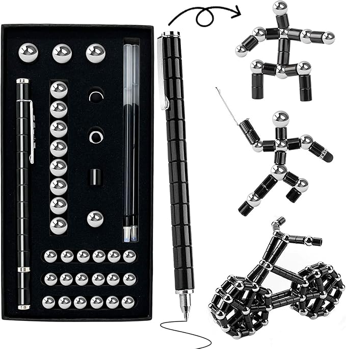 Fidget Pen Birthday Gifts for Men - Novelty Christmas Stocking Stuffers for Adults, Cool Gadgets for Men Women Him Her, Stress Anxiety Relief Anniversary Valentines Day White Elephant Gift Ideas