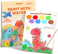 Paint with Water Books for Toddlers, Mess Free Watercolor Painting Activity for Kids Ages 1-3, 2-4, 4-6, Art Craft Coloring Gift with Brush, Airplane Travel Activities for Toddlers, Dinosaurs