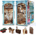 DIY Book Nook Kit, Miniature Dollhouse Booknook Kit, 3D Wooden Puzzle Bookend Bookshelf Insert Decor with LED Light for Teens and Adults (Hemingway House)