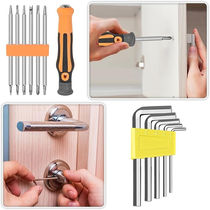 Mini Operation Tool Kit Bulk – Small Emergency Compact Tool Set for Beginners, DIY Projects, Home Maintenance, Office & Apartment Use – Perfect Men Christmas Gifts Tool Birthday Party Favors