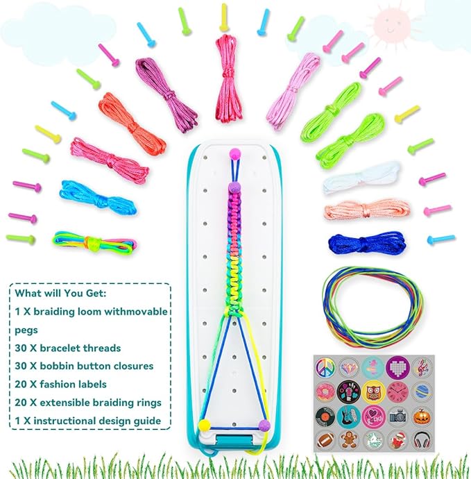 VERTOY Friendship Bracelet Making Kit for Girls - Cool Arts and Crafts Toys for 6 7 8 9 10 11 12 Years Old, Bracelet String and Rewarding Activity, Best Birthday Gifts for Teen Girls