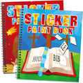 TBEEJ 2PCS Bible Crafts for Kids Ages 4-8 Sticker Paint Books Airplane Activities Includes Christian Jesus Angel Adam&Eve and More Designs Gift Party Create 20 Pictures（Sticker Sheets are Separate）