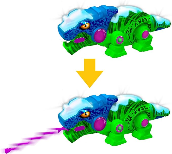 Kool KREEPERS RC-REX - Color-Changing & Walking Dinosaur Toy with Magic Magnetic Tongue That Extends & Catches Food Pellets. Features Wagging Tail, Flashing Lights & Roar Sounds