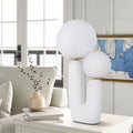 Arturesthome Nightstand Desk Lamp, Creative Nordic Living Room Bedside Bedroom Table Lamp with Light Bulbs, White