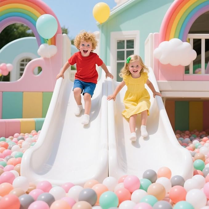 GOGOSO Balls for Ball Pit - Plastic Ball for Toddlers, Baby Kids Ball Pool Decoration 50 100 200 300 500 1000 (6 Colors, 200 Balls)