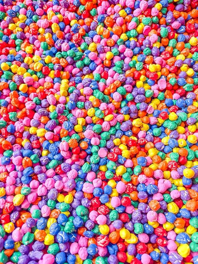 Colored Chickpeas for Sensory Play and Sensory Bins - Many Different Seasonal Colors (4 Cups, Rainbow)