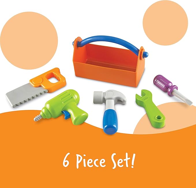Learning Resources New Sprouts Fix It!, Fine Motor, Pretend Play Toy Tool Set, 6 Piece, Ages 2+