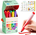 Jar Melo Scented Washable Markers for Kids Ages 4-8, Coloring Markers for Toddlers 2-4, Safe and Non-toxic Water-Based Paint Drawing Kit with Storage Case, School Art Supplies, 12 Colors