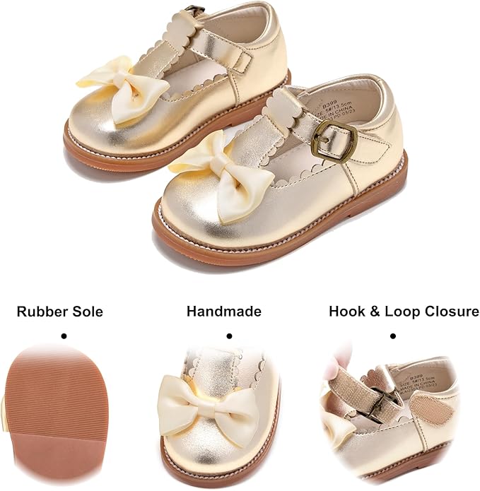 Felix & Flora Toddler Little Girl Mary Jane Dress Shoes - Ballet Flats for Girl Party School Shoes