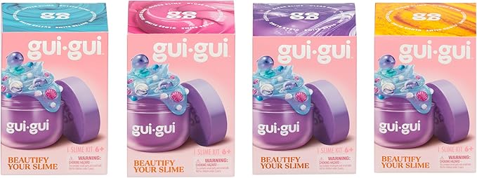 Gui Gui Scented Slime 1 Pack - 5 Step DIY Process to Customize Your Ultimate Slime Glow-Up, Resealable and Reusable Container, ASMR Experience, 13 to Collect Across Season 1 - Styles May Vary