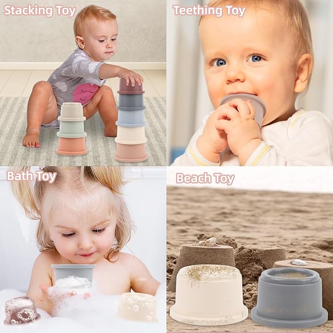 Premium Baby Toys for 6-18 Months, 8 in 1 Montessori Toys Set, Educational Learning Toys for Toddlers 1-3 Years Old Trendy Babies Gifts for Boys & Girls
