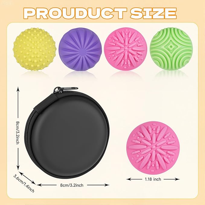 Magnetic Balls Fidget Toys,8Pcs Silicone Magnetic Balls,Magnet Stress Relief Toys,Silicone Desk Fidgets Toys for Office,Sensory Fidget Ball Toy for Adults, Teens with ADHD,Anxiety (Light-Color, 8)