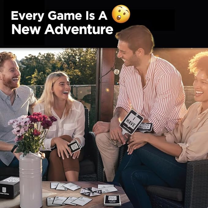 Never Have I Ever Card Game - Parent Edition, Fun and Engaging Adult Party Games for Game Night, Date Night, or Vacation, Includes Hilarious and Relateable Prompts for Couples with Kids, Ages 17+