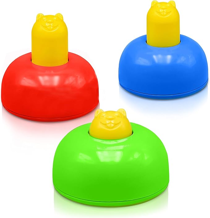 Playzone-fit Wack-a-Tag - Set of 3 Colorful Whack a Mole Pop Up Toys - Great Indoor & Outdoor Active Play Toys for Toddlers and Kids Ages 18 Months+