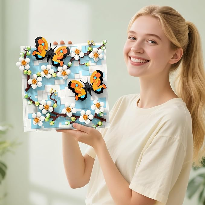 Micro Brick Natural World Building Set, 3D Wall Art Home Office Decoration or Table Display, Creative Building Craft Set, Ideas Gift Building Toy for Teens Ages 8+ Kids, Adults