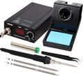 FEITA T12 Soldering Iron Station Kit Tool for Electronics, With 3 solder iron tip, 1 Soldering Wire & Stand, 1 ESD Curved Tweezer, Soldering Machine with Boost, Auto Sleep & Shutdown
