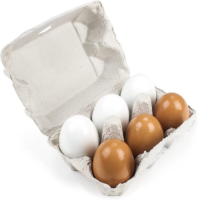 Imagination Generation Wood Eats! Eggcellent Eggs with Real Carton