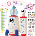 DIY Space Magic Balloon Craft Kit, Sticker Decorated Balloons Toy for Kids, Rocket Air Pump Fun with Balloon Monster Pals, DIY Creative Activity, Birthday Gifts for Girls Boys Ages 3+