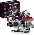 Le Mans Race Car Engine Building Blocks Kit,V8 Engine Model That Work Toy,with Motor & APP Control for 6+ Years Kids Adults (700 Pieces)