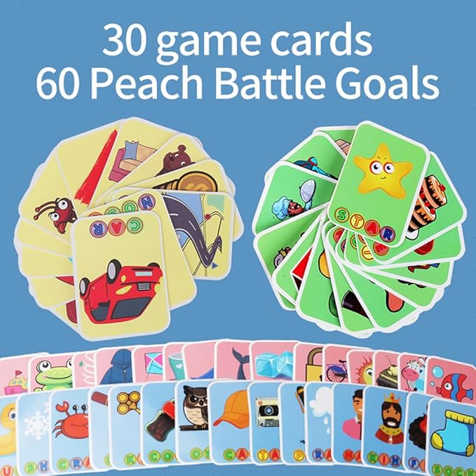 Matching Letter Game for Preschooler Age 3+ - Self-Correcting Word Puzzles Boost Spelling, Reading, Alphabet & Word Recognition - Early Education Toy Includes 30 Flash Cards & 26 Letters