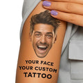Party Pack 12-Pack - Custom Temporary Tattoos with Your Face | Funny Personalized Face Tattoos for Parties, Weddings & Events | Unique Fake Tattoos with Photo | Made in USA