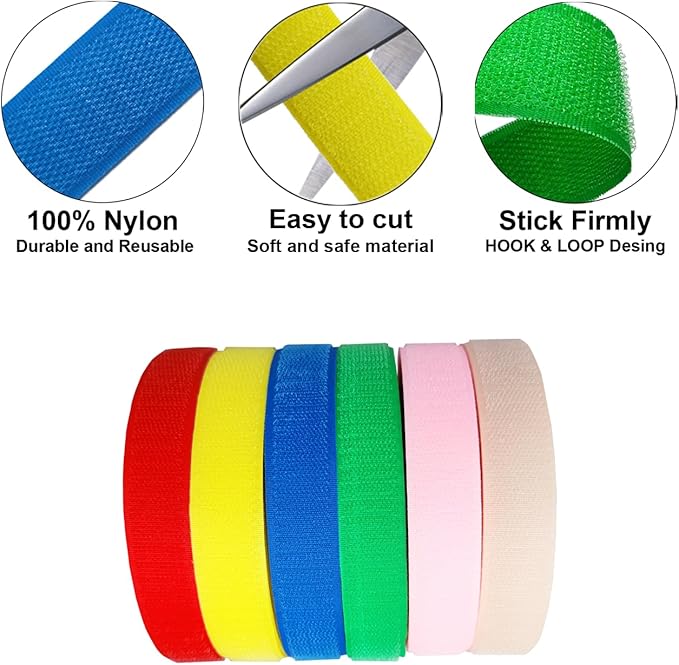 Voeveca 6 Rolls 156 Feet Carpet Marker Strips for Classroom Back to School Decorations Nylon Carpet Strip for School Preschool Supplies Daycare Office (Multicolored)