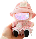 17cm Doll Clothes Set, 5 Pieces Dress Outfit Set for 6.7inch Doll Suit, Fashion Chic Hat & Clothes Accessories for 1st/2nd/3rd Gen Dolls Play & Display Pink