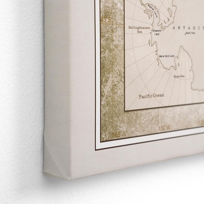Canvas World Map with Cork Pin Board - English Lettering - Decorative Wall Decoration for All Rooms - Canvas Pictures with World Map Motif (70x50 cm, Pattern 20)