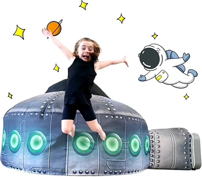 The Original Patented AirFort - Build A Fort in 30 Seconds, Inflatable Fort for Kids, Play Tent for 3-14 Years, A Playhouse Where Imagination Runs Wild, Fan not Included (UFO)