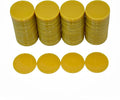 Smartdealspro Set of 100 25MM/1 Inch Opaque Plastic Learning Counting Counters Poker Chips (Golden)