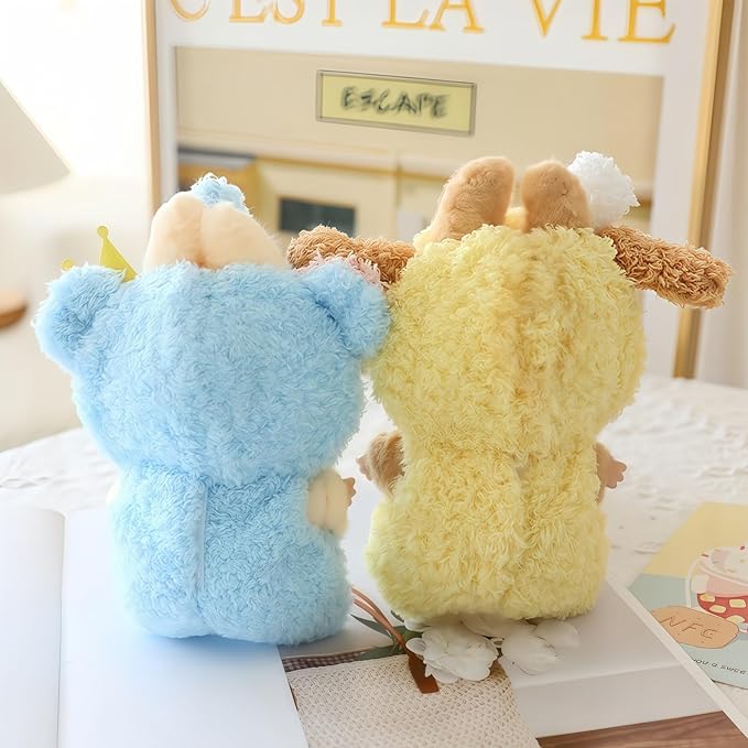 17cm Doll Clothes Set, Overalls Set for 6.7inch Doll Suit, Faking Animal Style Outfit Jumpsuit, Cute Fashion Dress Up Clothes Accessories for 1st/2nd/3rd Gen Dolls (Elepant)