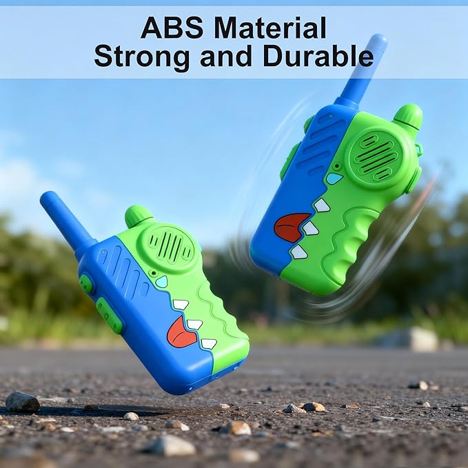 2200m Long Range Kid's Walkie Talkies 2 Pack, Boy's Walkie Talkies Toys, Indoor Outdoor Camping Fun Toys, Built-in Flashlight, Boys Birthday Gifts, Family Games (Green)