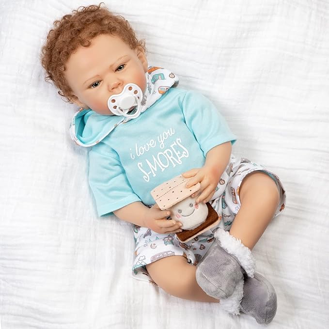 Paradise Galleries Realistic Reborn Toddler Michelle Fagan - S-Mores Collector's Doll, 20" With 7 Accessories, Special Birthday Gift Ages 3+