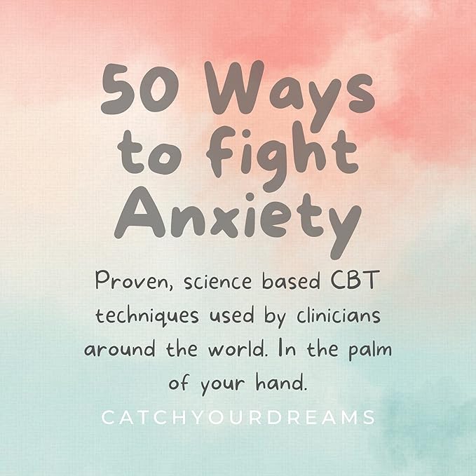 Cats Against Anxiety Cards - 50 Cards by Catchyourdreams for Self Esteem and Stress, Affirmations for Anxiety Emotions Cat Gift for Women Men (Cats Against Anxiety)