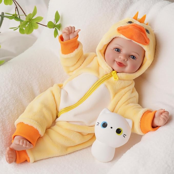 BABESIDE Toddler-Friendly 15-Inch Baby Dolls–Lightweight Soft Body Realistic Baby Doll Cute Smiling Lifelike Newborn Doll for Dress Up Play–Great Perceived Value for 3+ Year Old Girl Gift