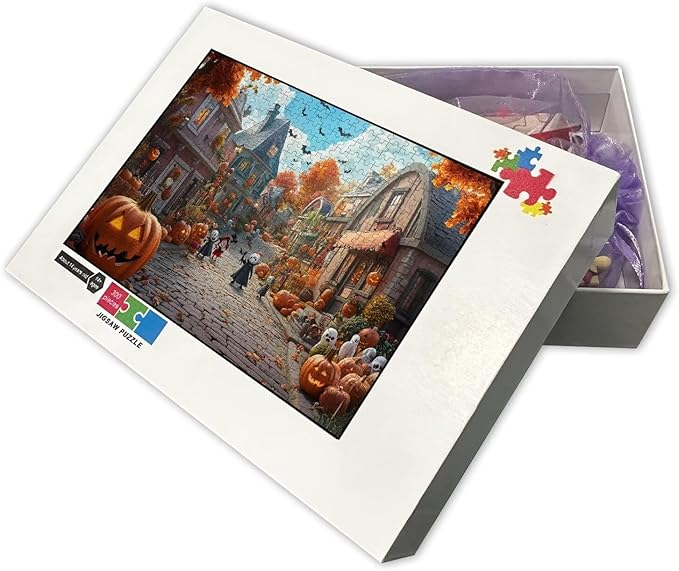 Pumpkin Town - Wooden Puzzle Adult 500 Pieces - Ideal Birthday Party Gift Puzzles