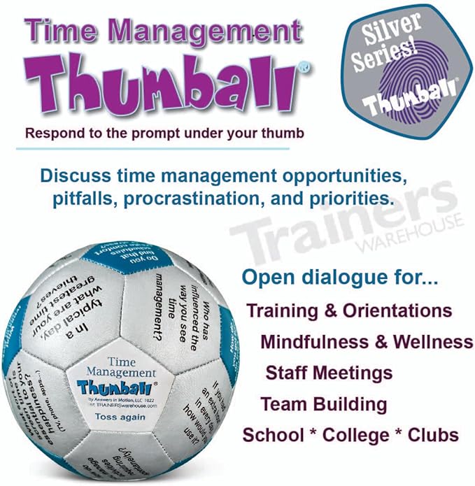 Trainers Warehouse 6" Thumball Collection, 32 Prompts for Conversation, Team Building, Relationship and Training