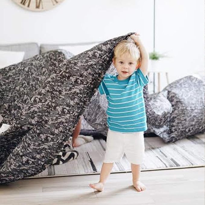 The Original Patented AirFort - Build A Fort in 30 Seconds, Inflatable Fort for Kids, Play Tent for 3-14 Years, A Playhouse Where Imagination Runs Wild, Fan not Included (Digi Camo)