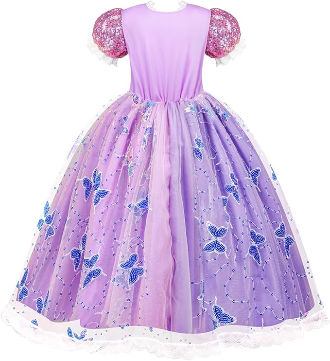 Meland Princess Dresses for Girls - Light Up Princess Costume for Little Girl, Halloween Costumes & Gift for Toddler Age 3-10