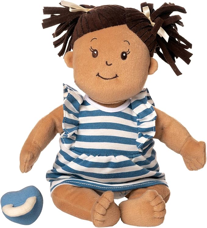 Manhattan Toy Baby Stella Beige with Brown Hair 15" Soft First Baby Doll