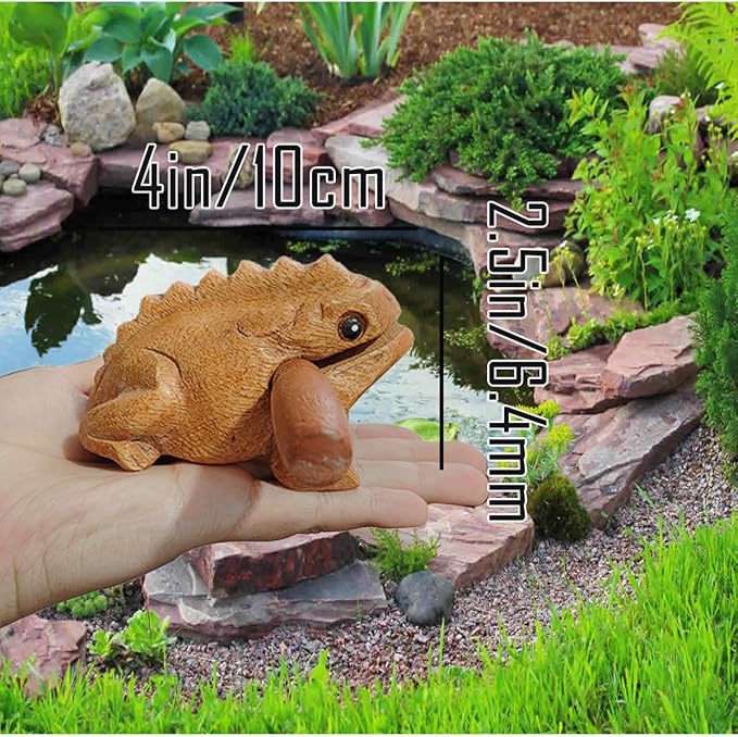 3Pcs Wooden Percussion Set,4” Natural Wood Guiro Rasp Frog, Cricket & Dolphin Musical Instruments - Artistic Craft & Unique Gift