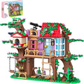 Bird Tree House Building Block Set Creative Forest Playhouse Toy with Swing Ladder and Bird Nest Nature Adventure Kit for Nature Loving Kids Teens