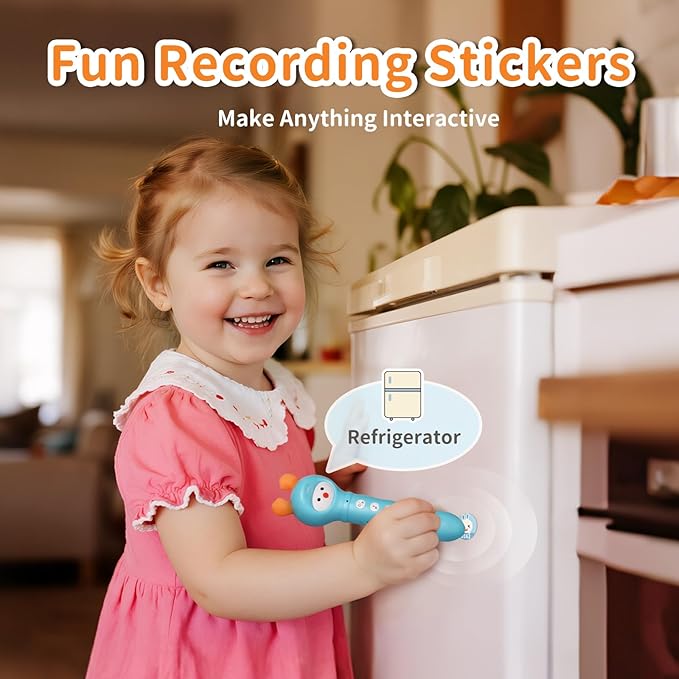 alilo Talking Pen Books Sets for Toddlers 2-6, Kids Learning Electronic Toys, Early Educational Gifts for Boys Girls, with 3 Interactive Audio Sound Books, 100 Talking Flash Cards, Alphabet