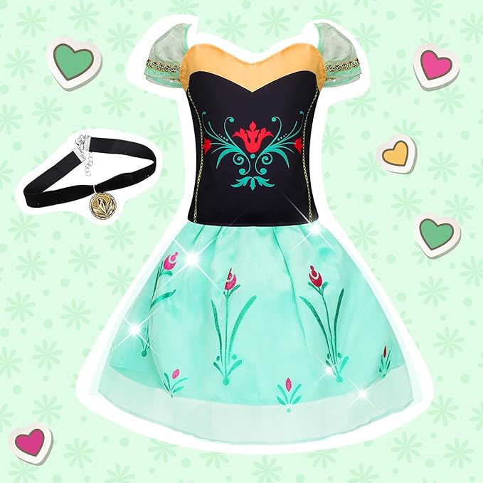 Princess Dress Up for Girls 4-6, Dress Up Clothes for Little Girls 3t-4t
