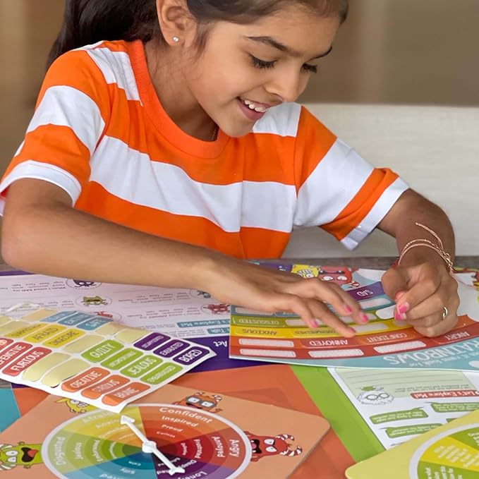 Open The Joy Learning Emotions Toolkit: Explore Emotions with a Unique and Engaging Sticker Game for Children - Ages 5 Years & up