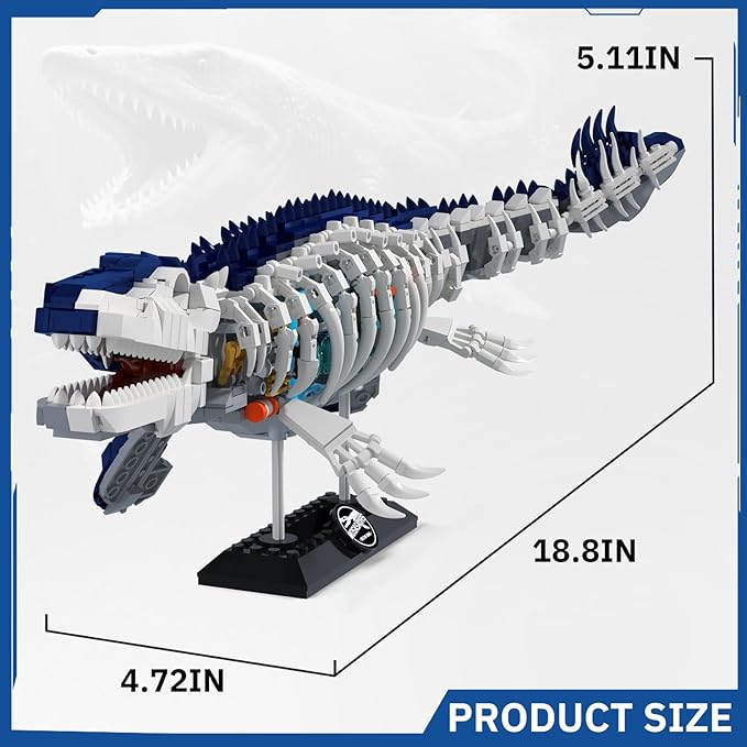 Mechanical Dinosaur Building Set for Adults,Jurassic Ocean Animal Collection Toys,STEM Building Gift for Teen Boys 8-12(1026PCS)