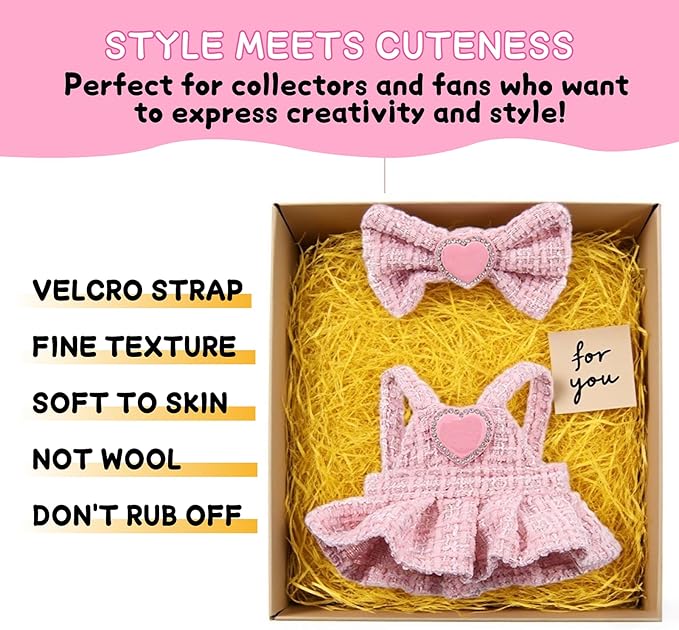 17 cm Doll Clothes - 6.7 Inches Cute Dolls Dress - Premium Fashion Accessories, Luxury Chic Doll Clothes & Style Bundle,Gifts for Lovers(Style E)