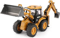 duturpo 1/50 Scale Metal Diecast Backhoe Loader Toy, Metal Play Construction Vehicles Trucks Toy for Boys