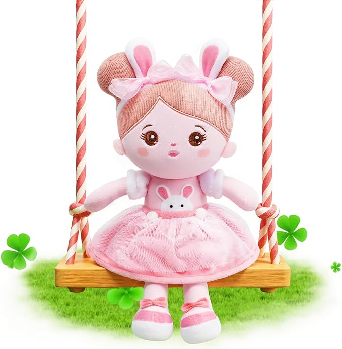 OUOZZZ 13" Soft Baby Doll Toys for 1 + Year Old Girl Gifts - Easter Gifts Bunny Plush for Kids Easter Toys Decorations Basket Stuffers for Toddlers Infants